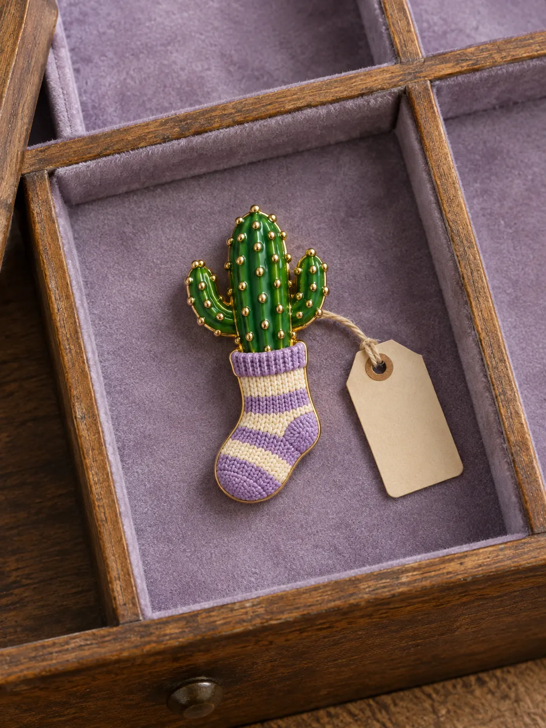 Cactus in a Sock Brooch — In the specimen drawer