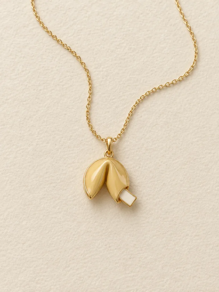 Fortune Cookie Pendant — Front view