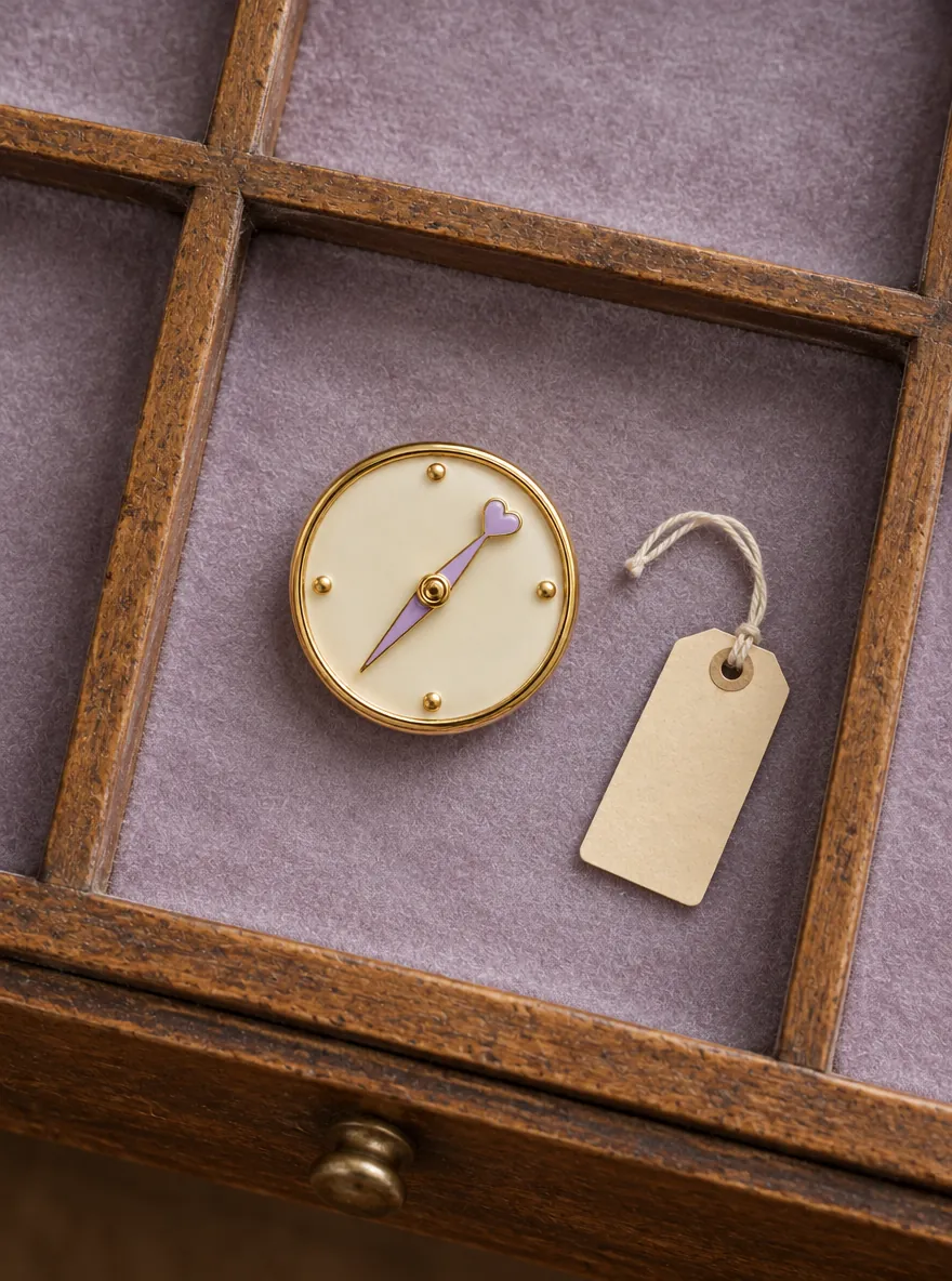 Heart Compass Brooch — In the specimen drawer