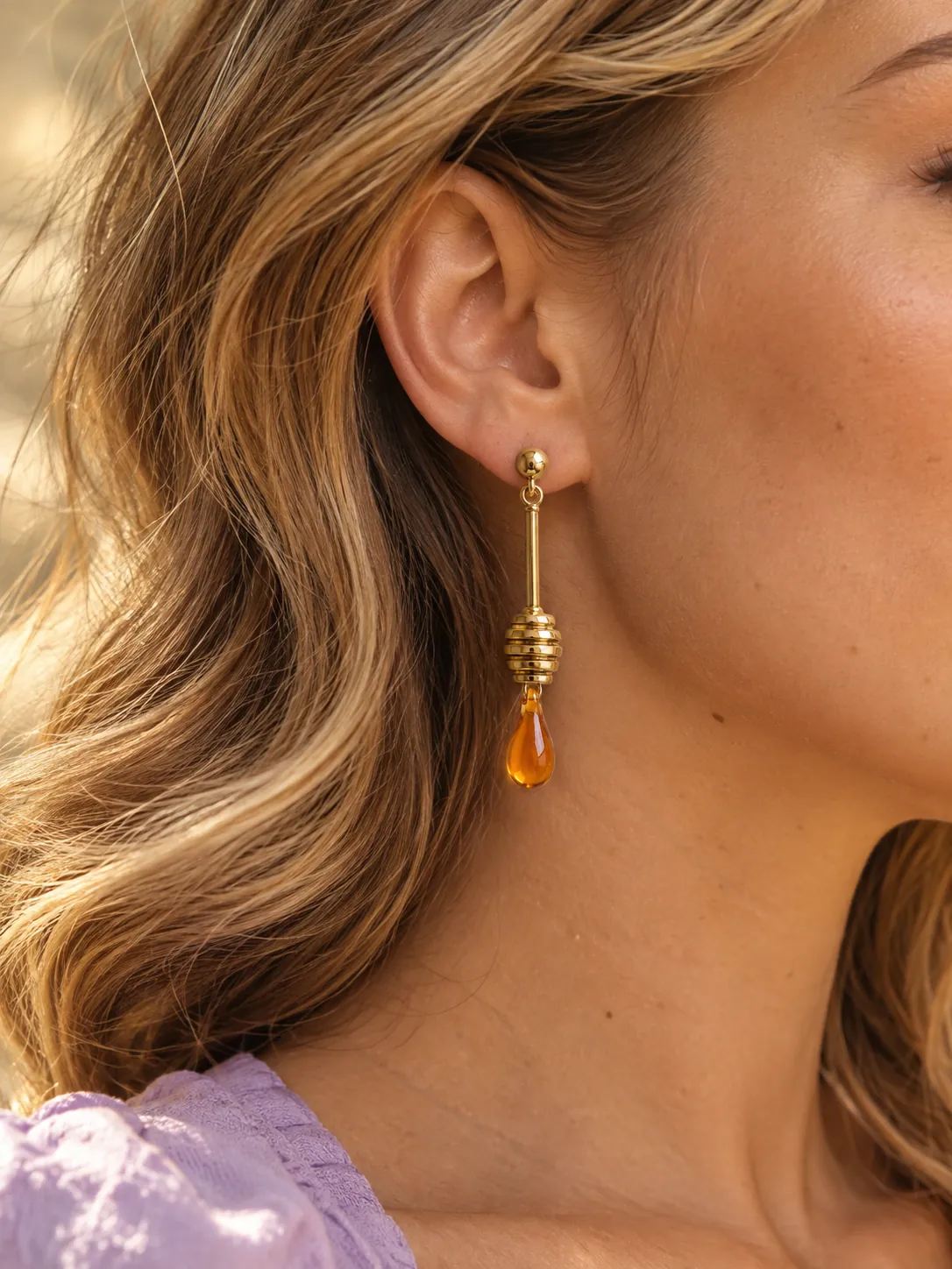 Honey Dipper Drops — Main view, worn