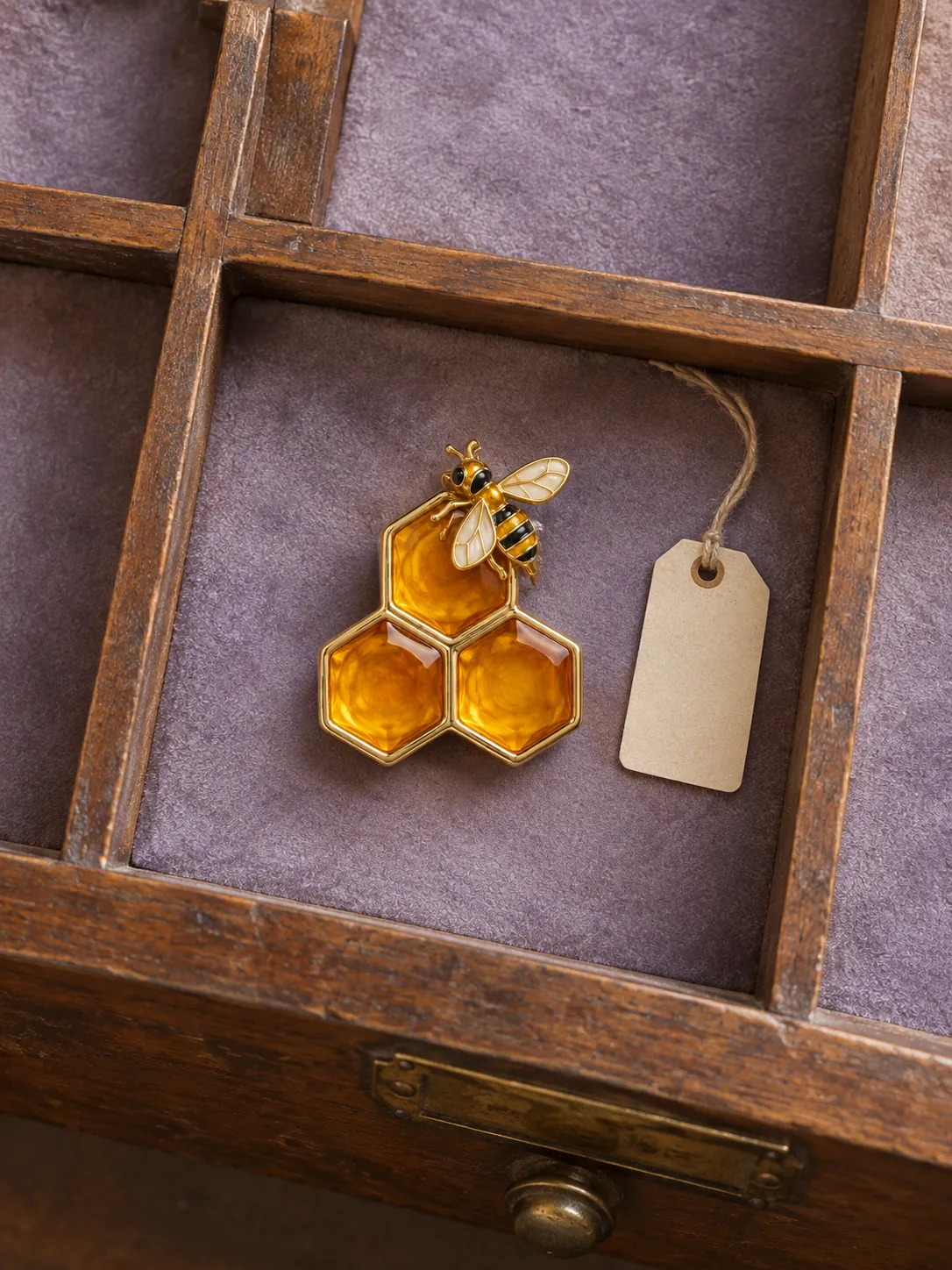 Honeycomb Keeper Brooch — In the specimen drawer