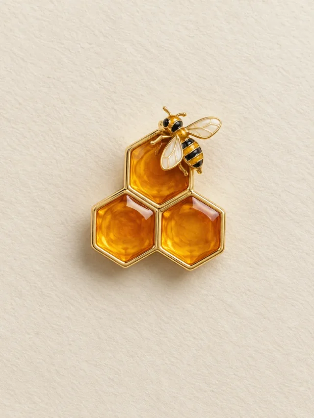 Honeycomb Keeper Brooch