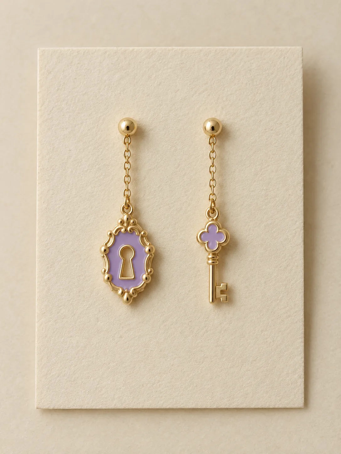 Keyhole & Key Mismatched Drops — Front view