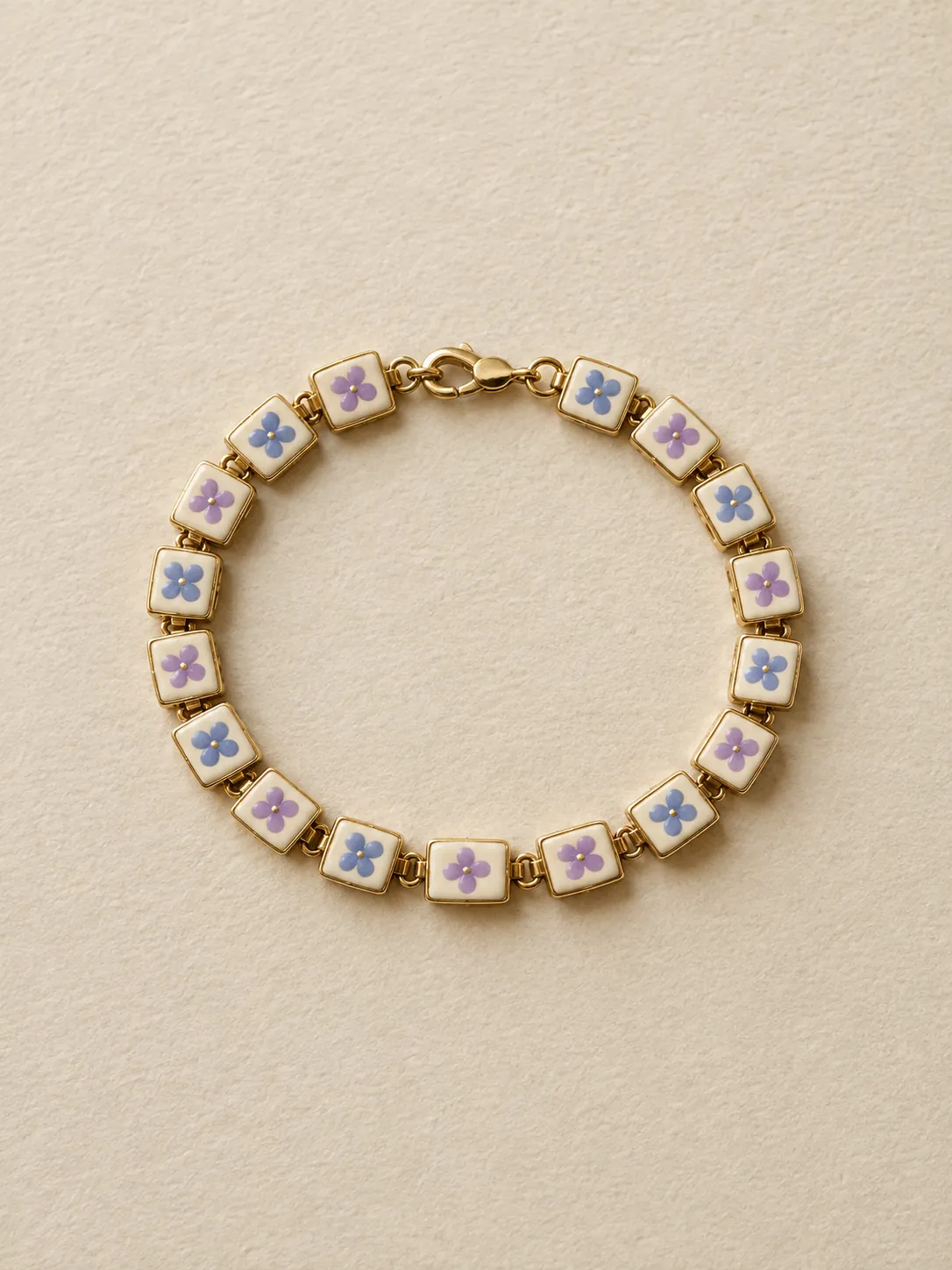 Kitchen Tile Link Bracelet — Front view