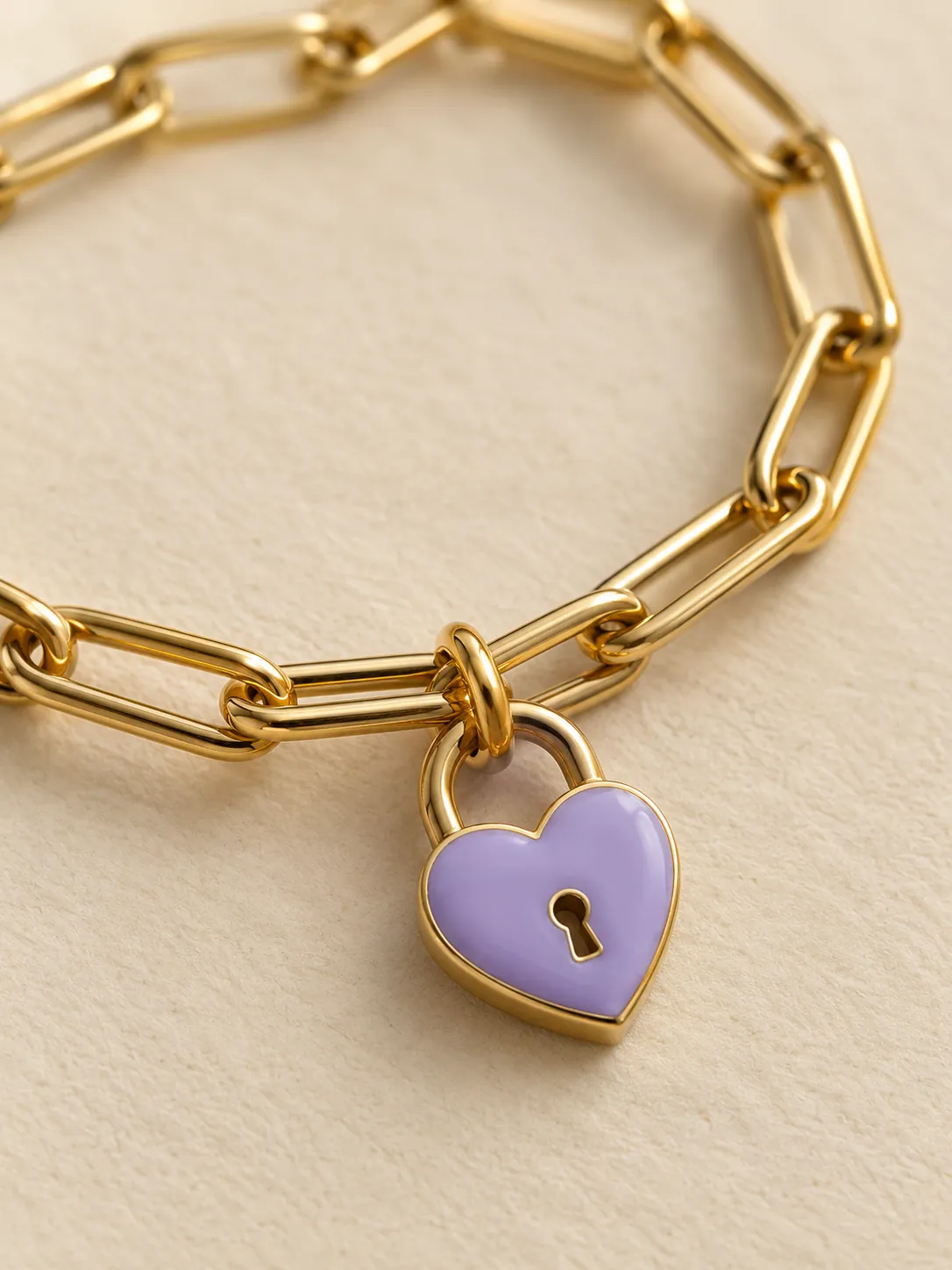Little Padlock Chain Bracelet — Close-up detail