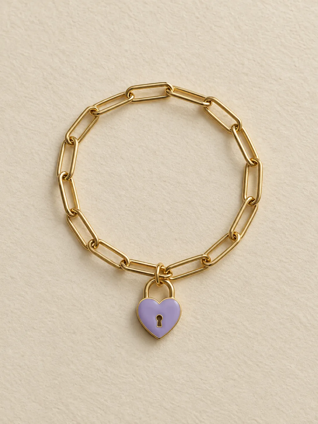 Little Padlock Chain Bracelet — Front view