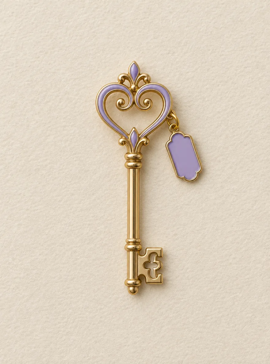 Lost Key Club Brooch — Vue de face