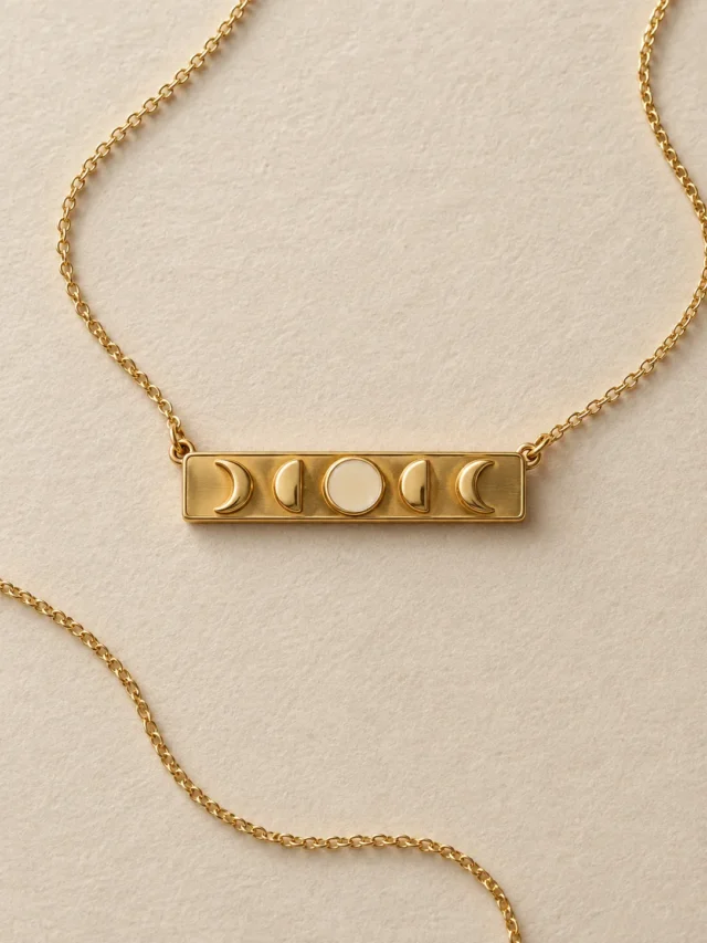 Moon Phase Bar Necklace