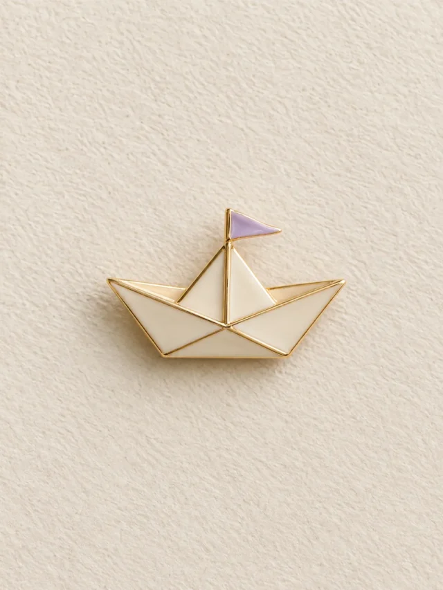 Paper Boat Brooch