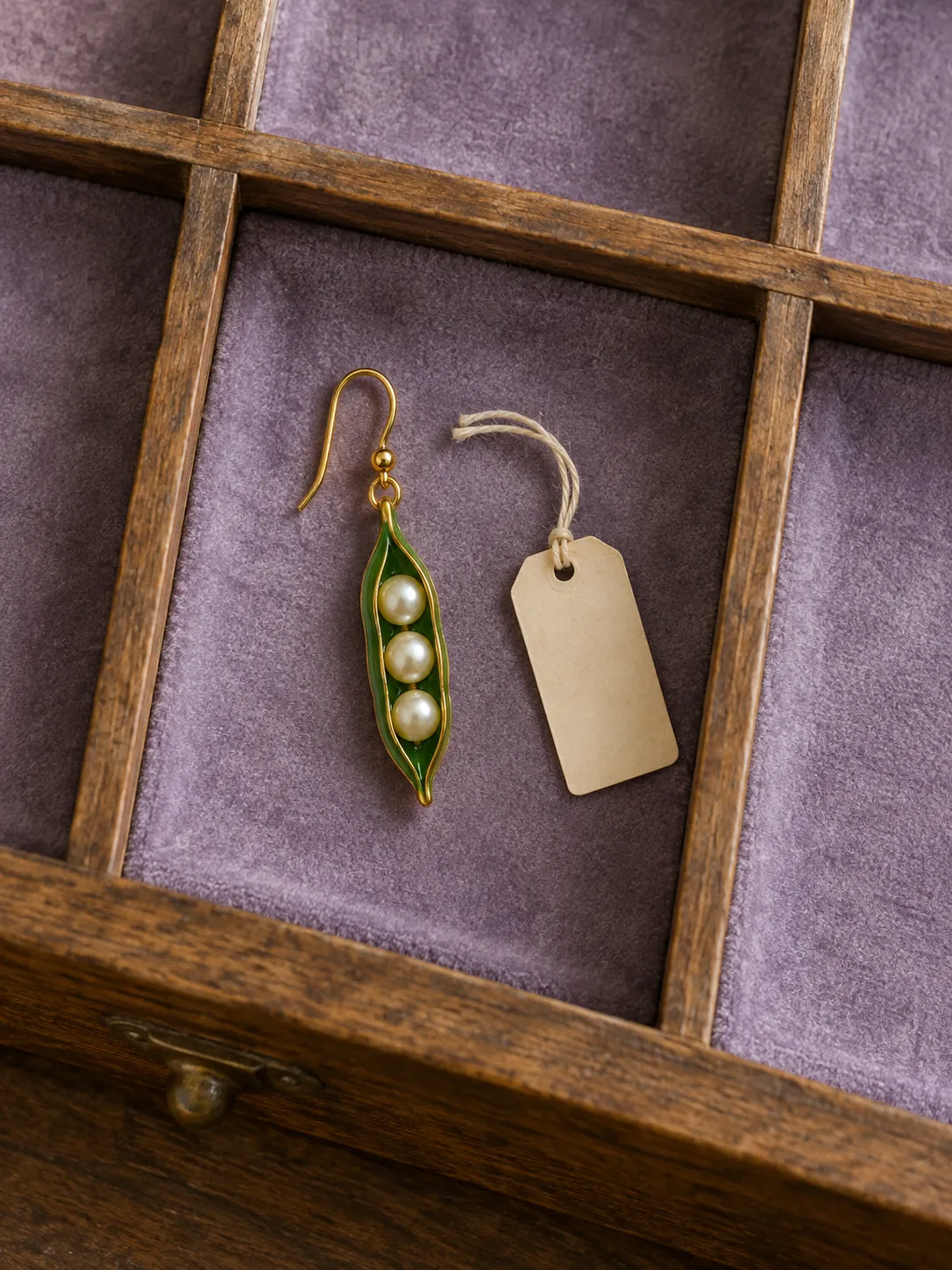 Pea Pod Drops — In the specimen drawer