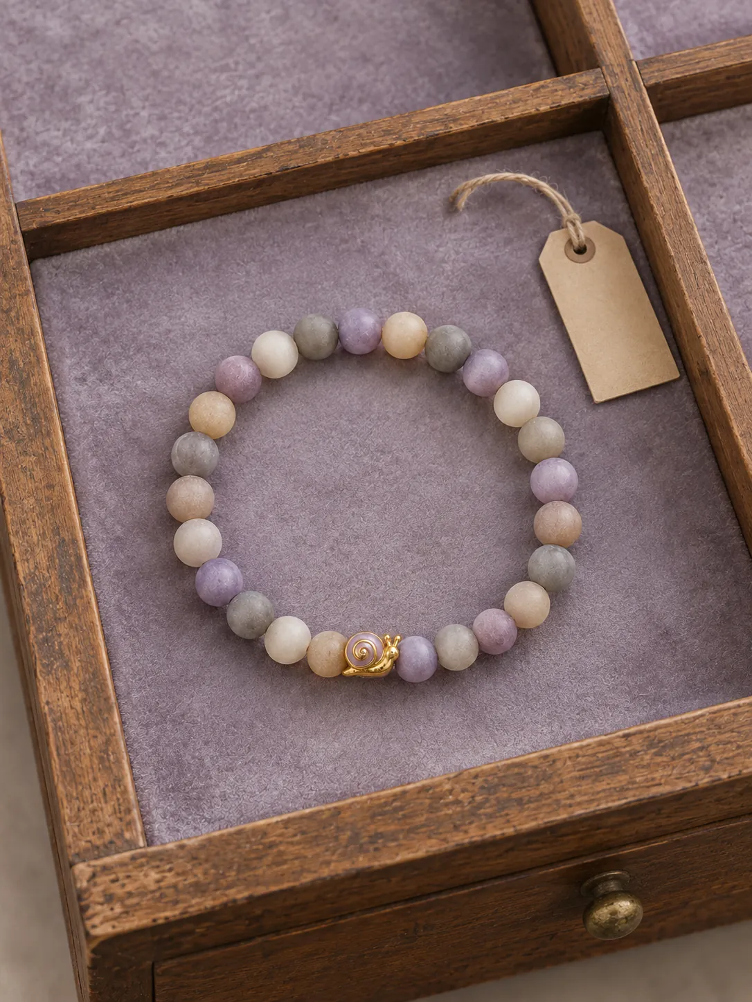 Pebble & Snail Beaded Bracelet — In the specimen drawer