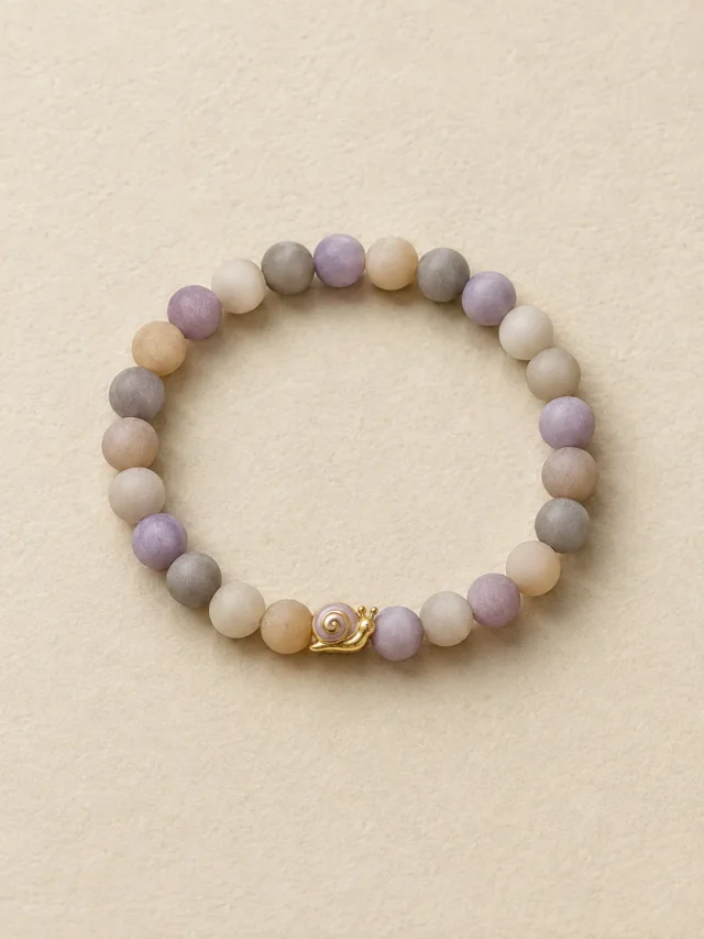 Pebble & Snail Beaded Bracelet