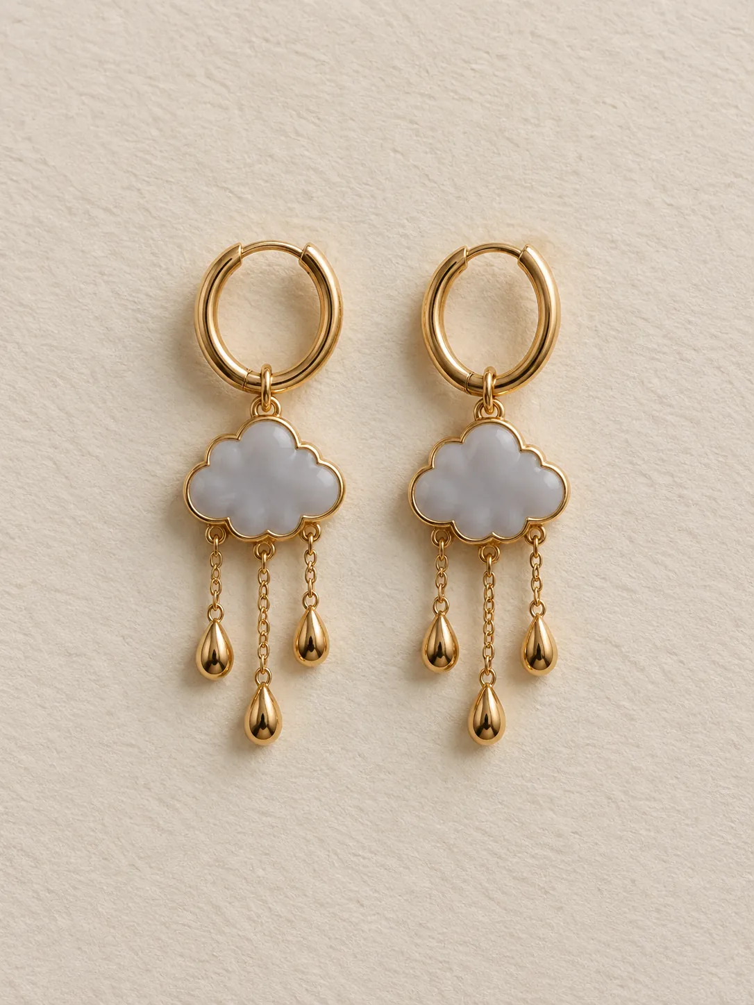 Rain Cloud Hoops — Front view