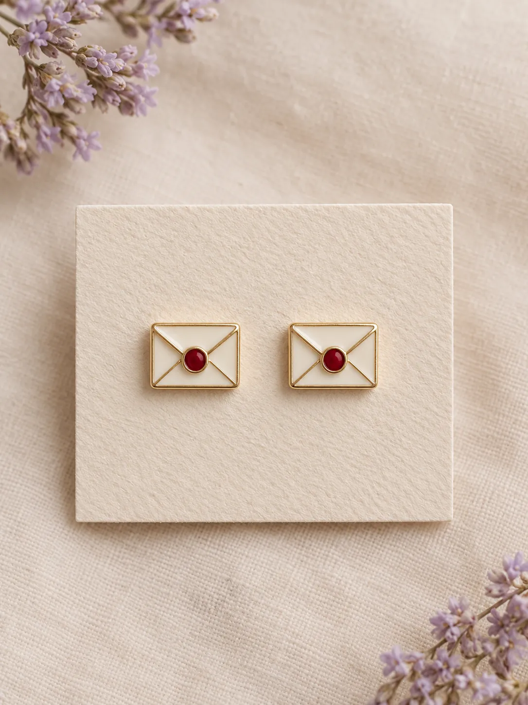 Sealed Letter Studs — Front view