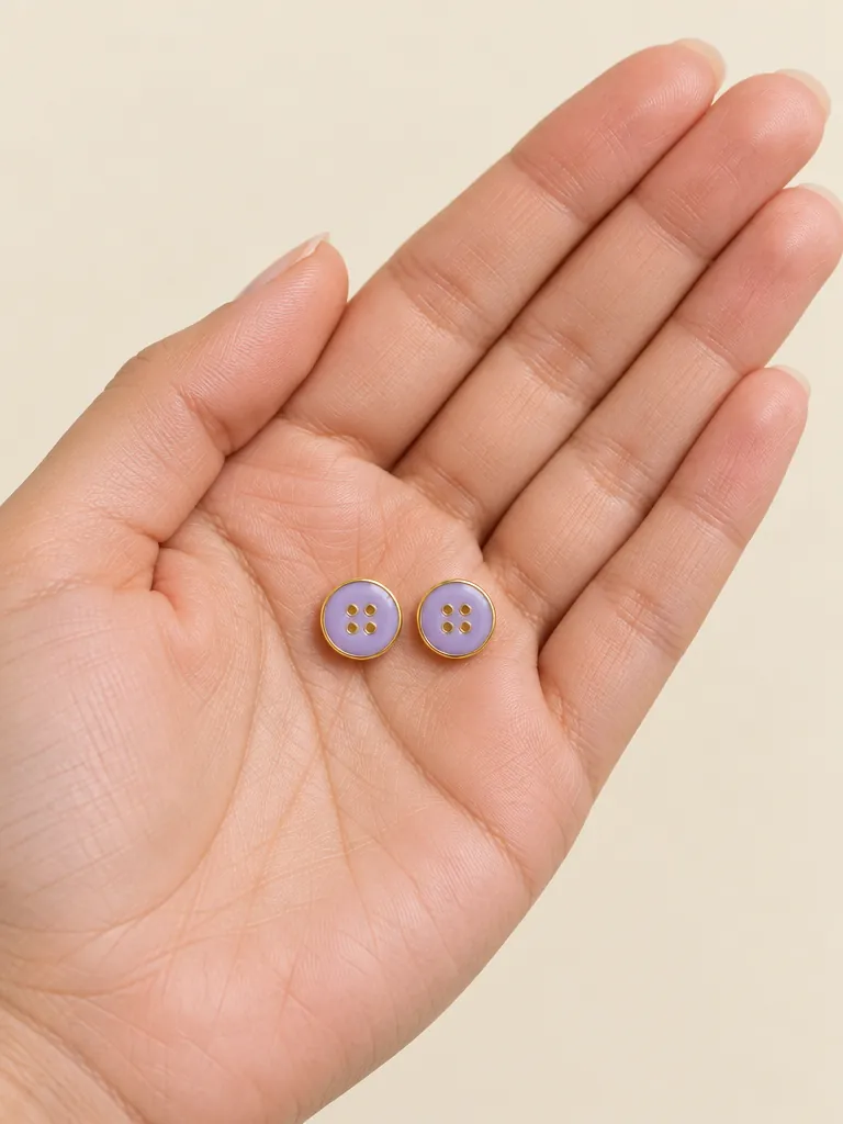 Sewing Button Studs — In the hand, for scale