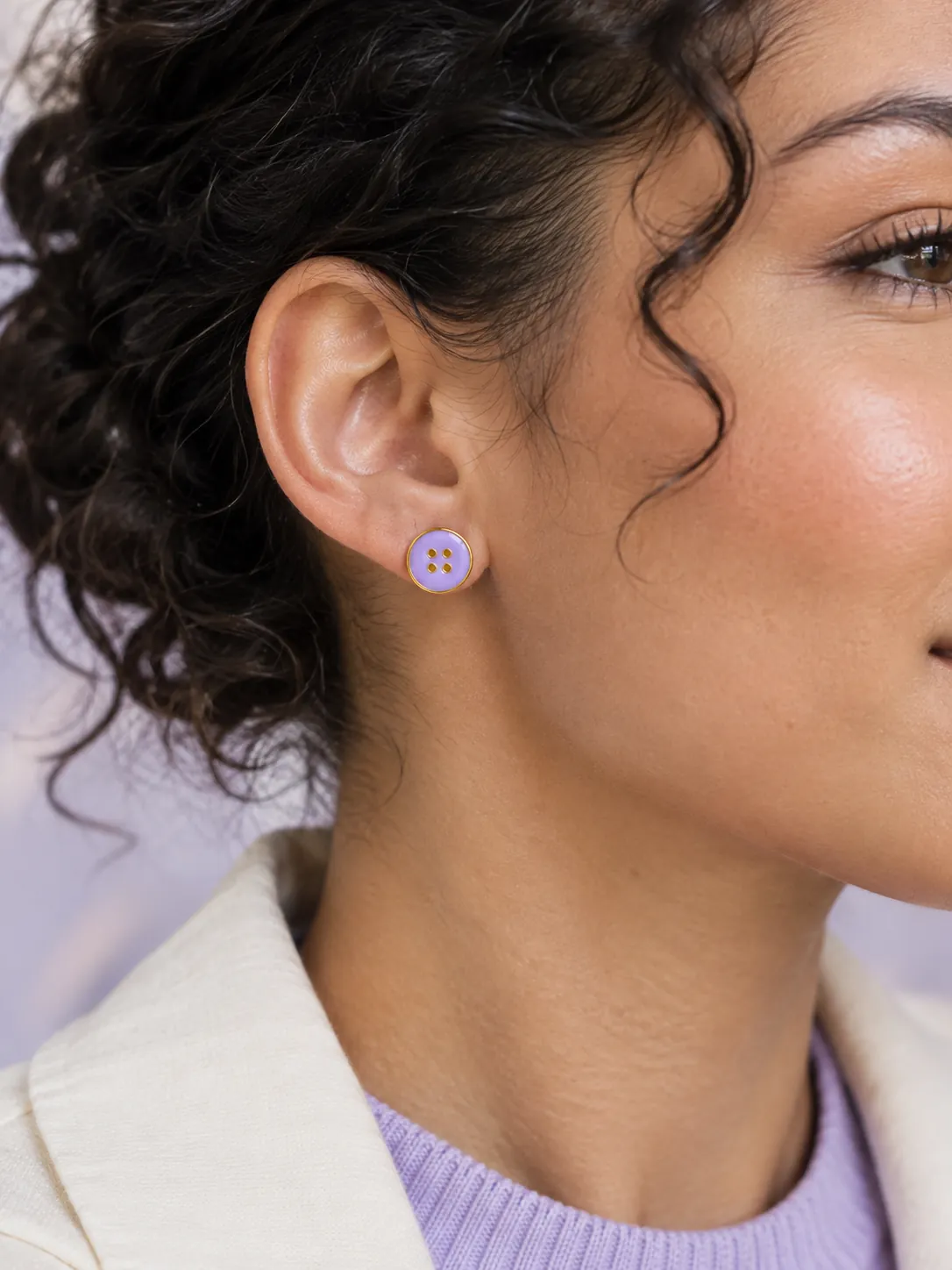 Sewing Button Studs — Main view, worn