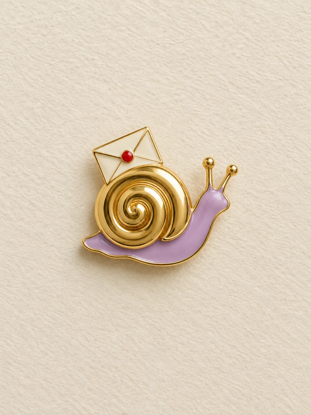 Snail Post Brooch — Front view