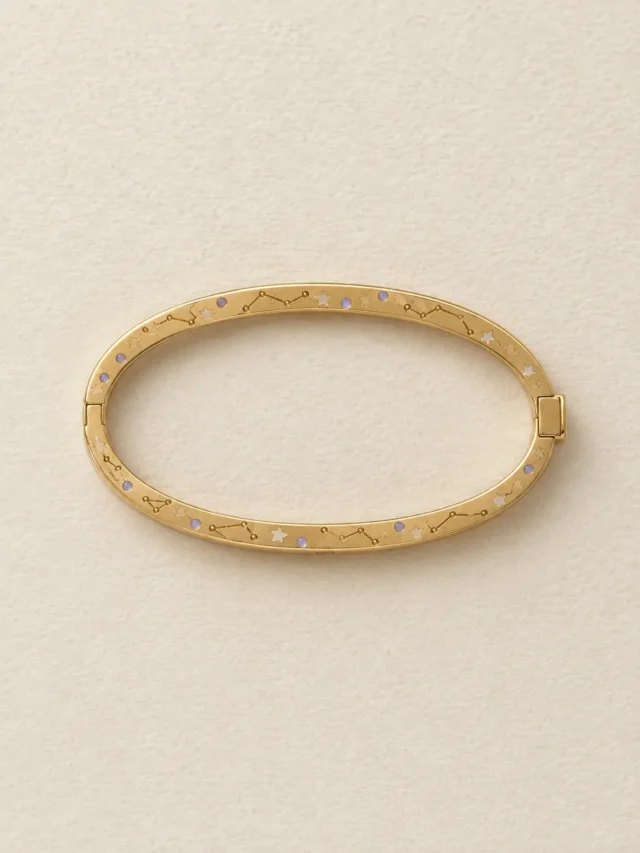 Star Map Hinged Bangle