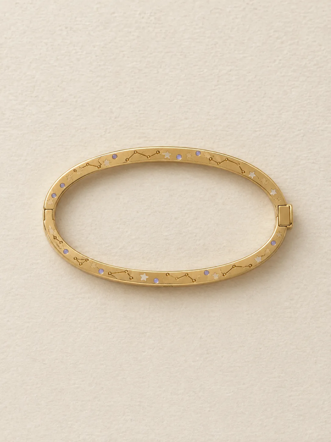 Star Map Hinged Bangle — Front view