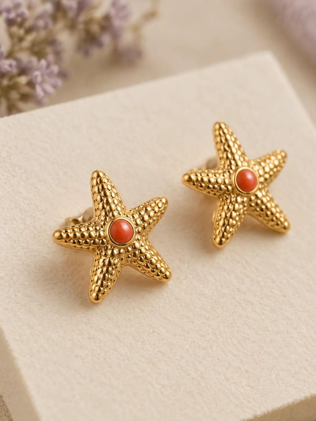 Starfish Studs — Close-up detail