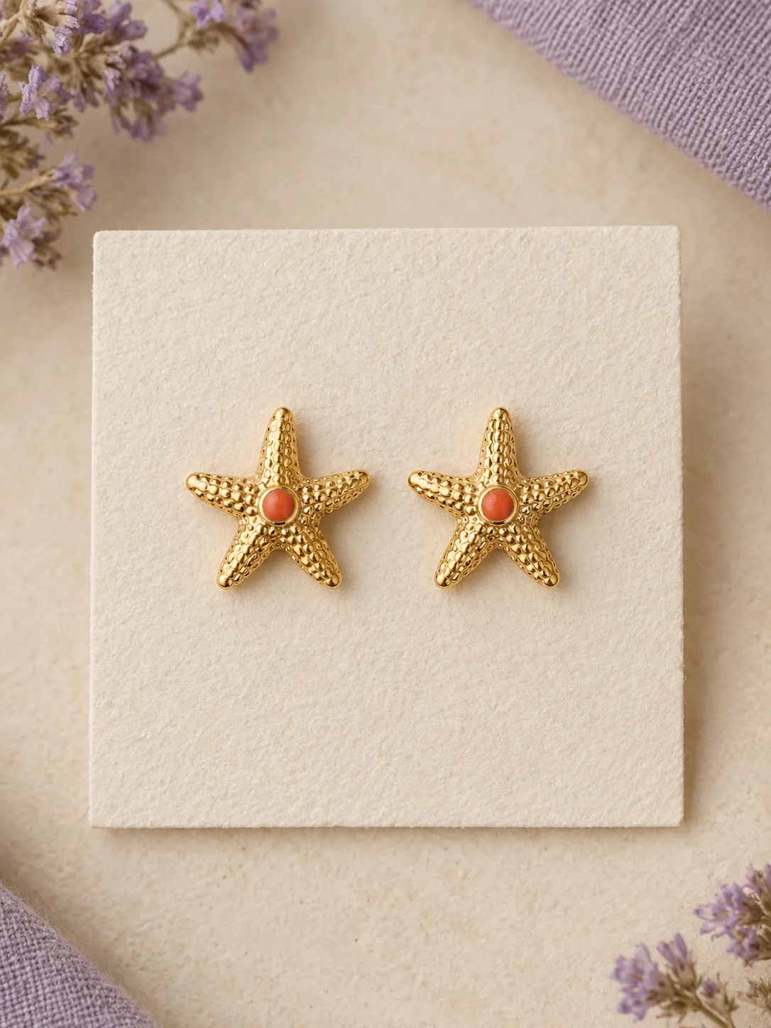 Starfish Studs — Front view