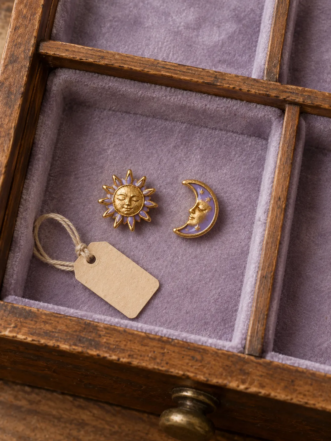 Sun & Moon Mismatched Studs — In the specimen drawer