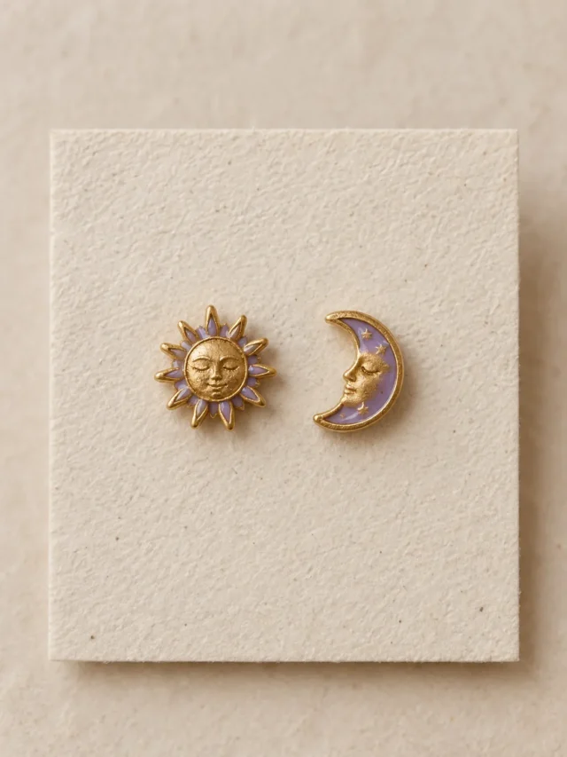 Sun & Moon Mismatched Studs