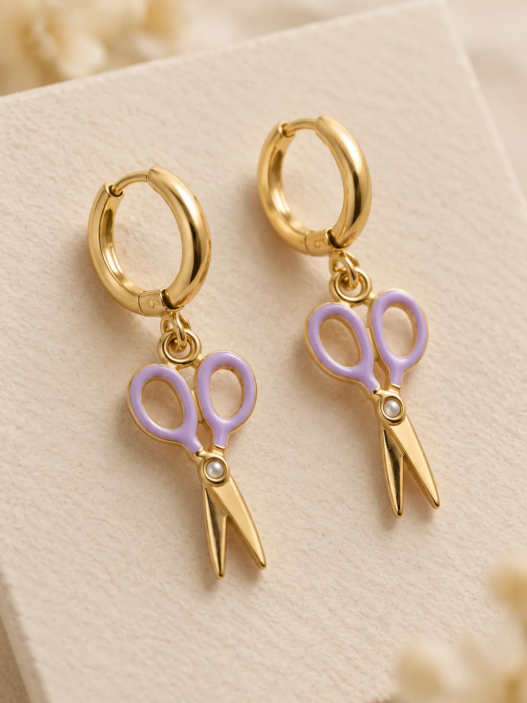 Tailor's Scissors Hoops — Close-up detail