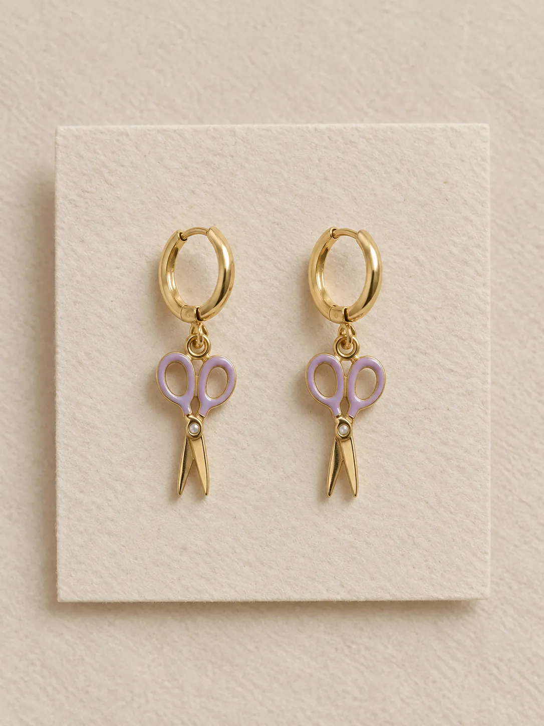 Tailor's Scissors Hoops — Front view