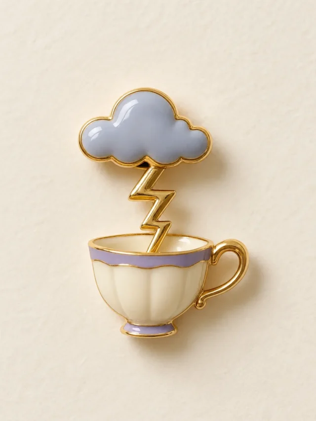 Teacup Storm Brooch