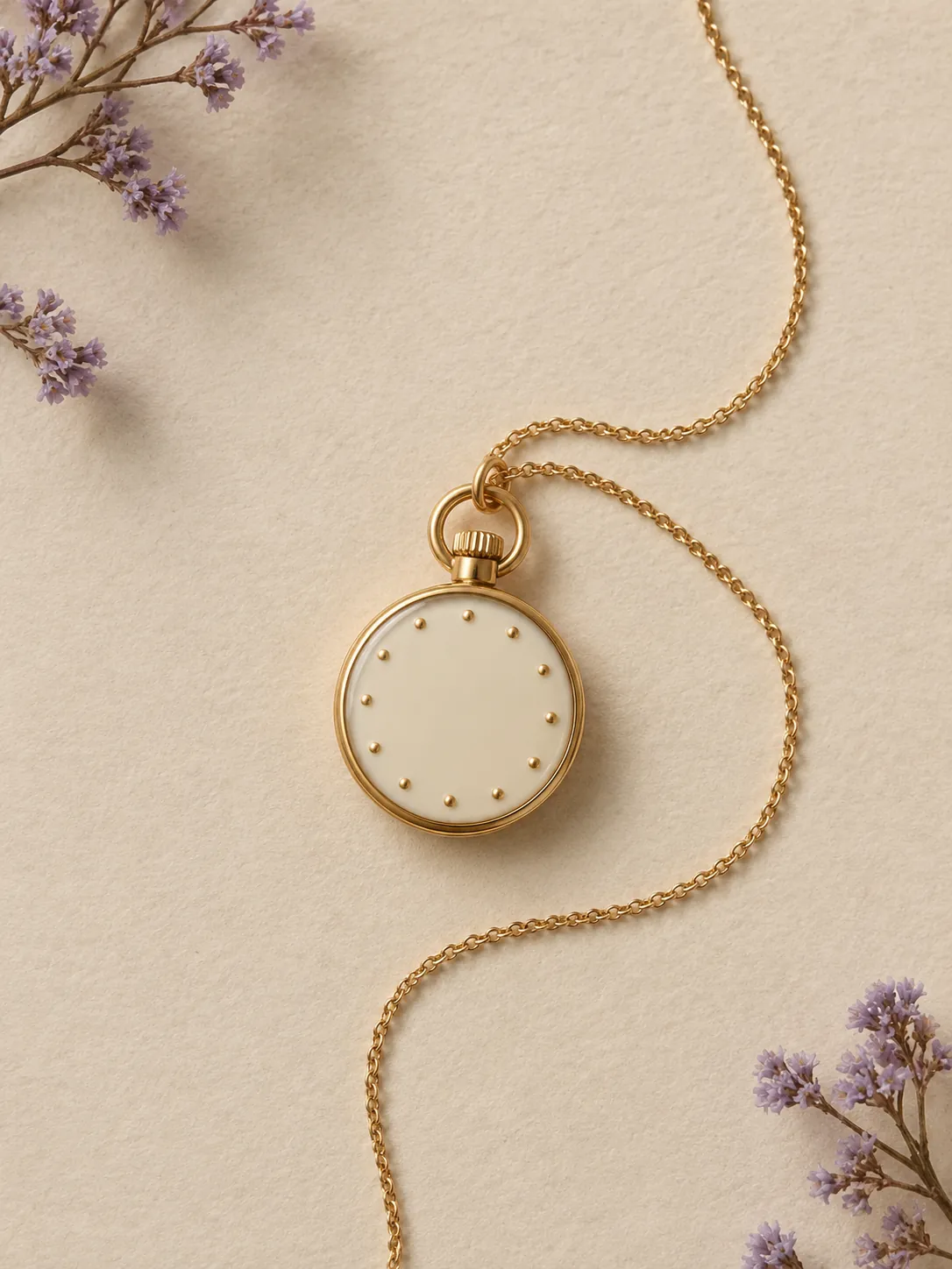 Time Off Pocket Watch Pendant — Front view