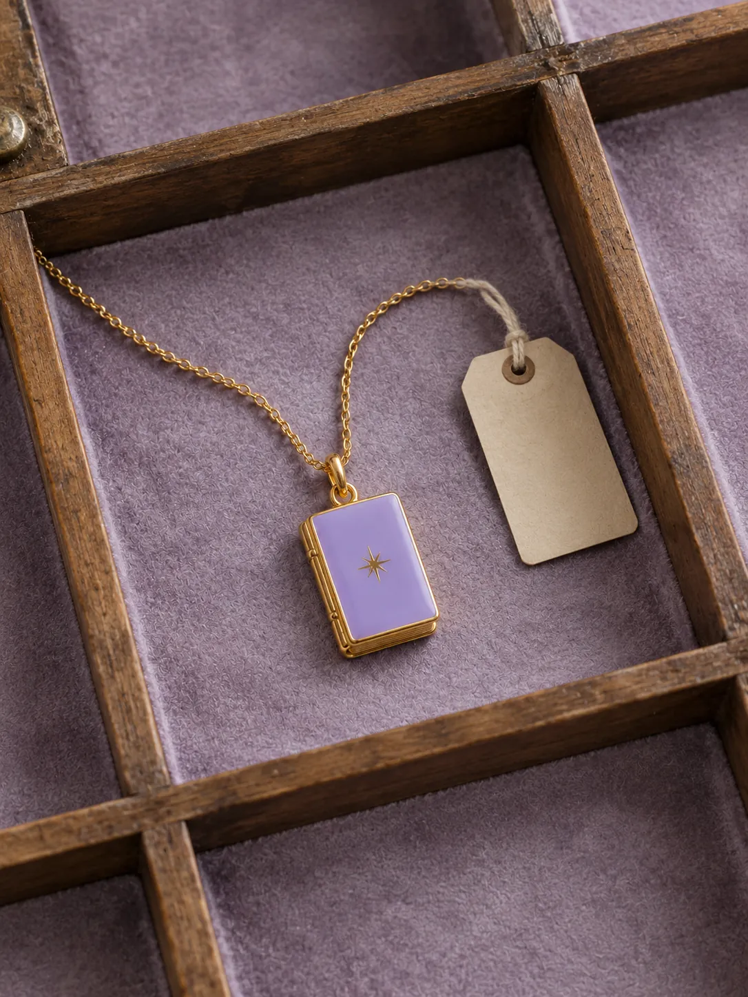 Tiny Book Pendant — In the specimen drawer